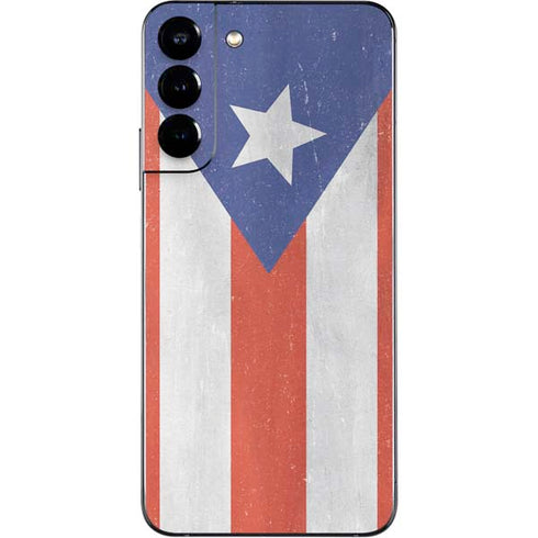 Puerto Rico Flag Distressed Galaxy S22 Plus Skin